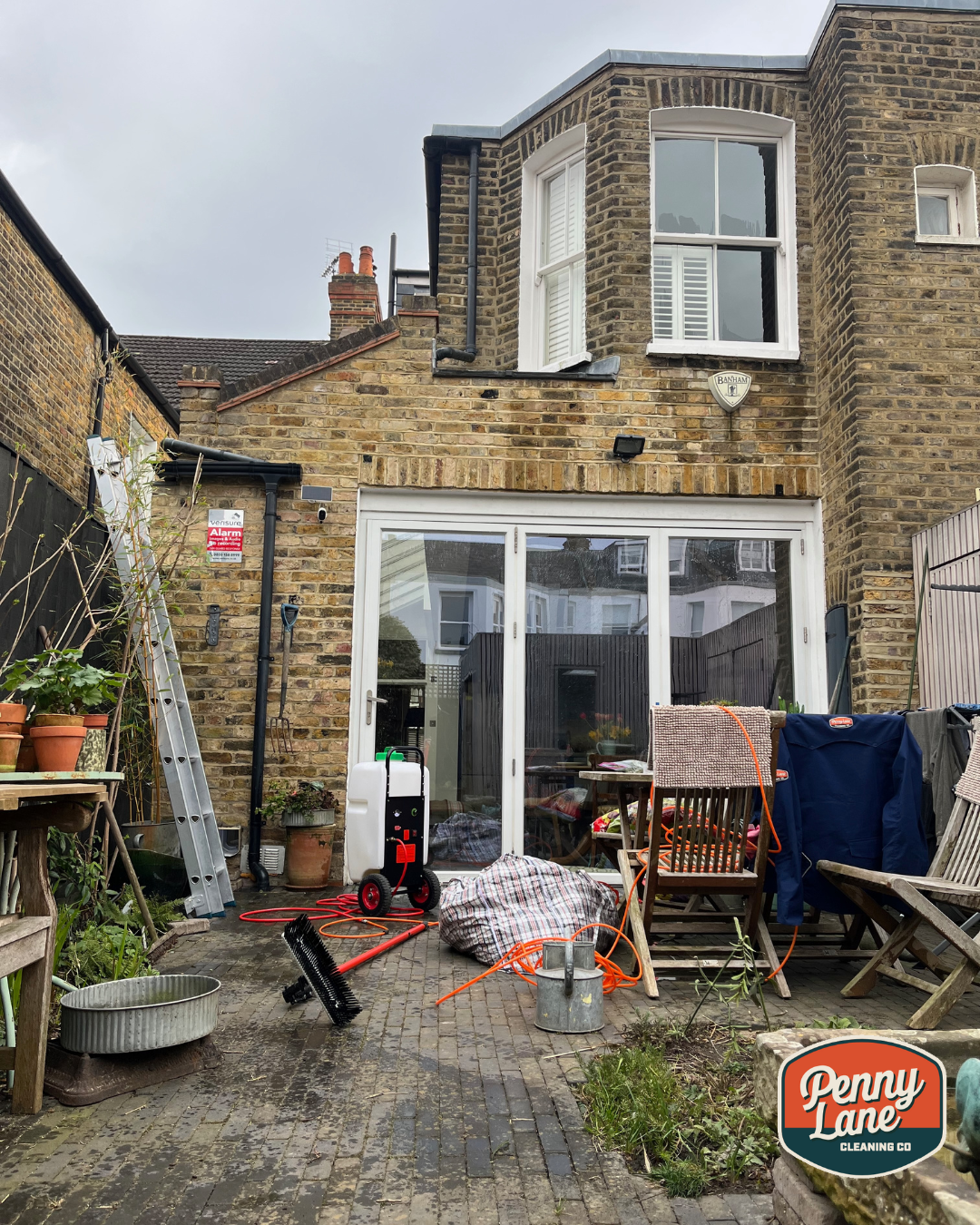 Window and side extension glass roof clean, Kempe Road 1